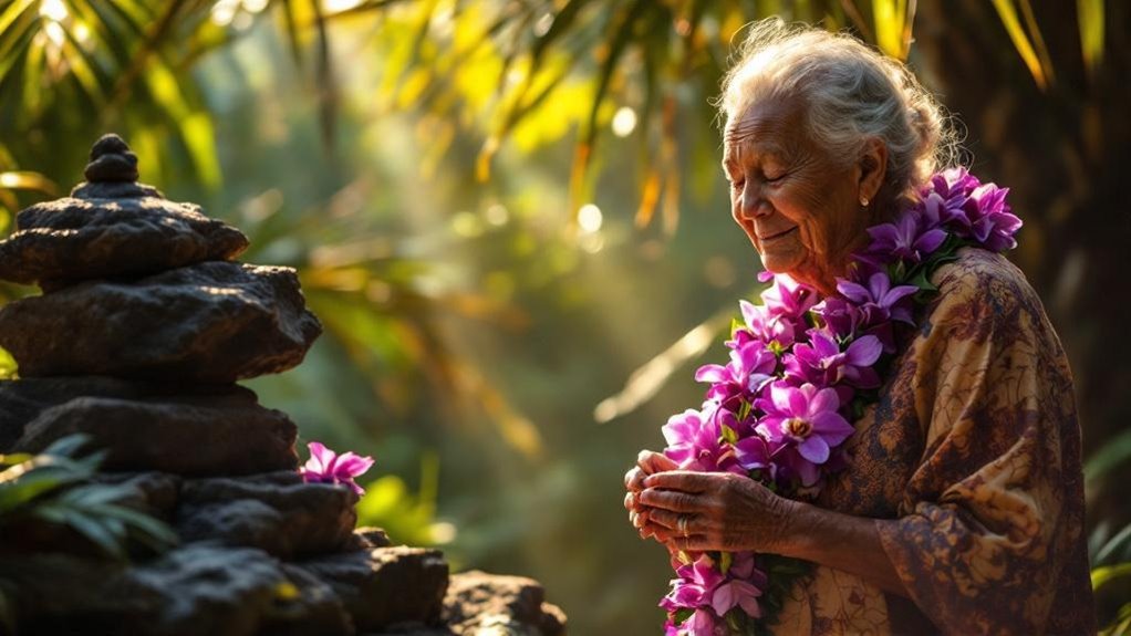 aloha through orchid leis