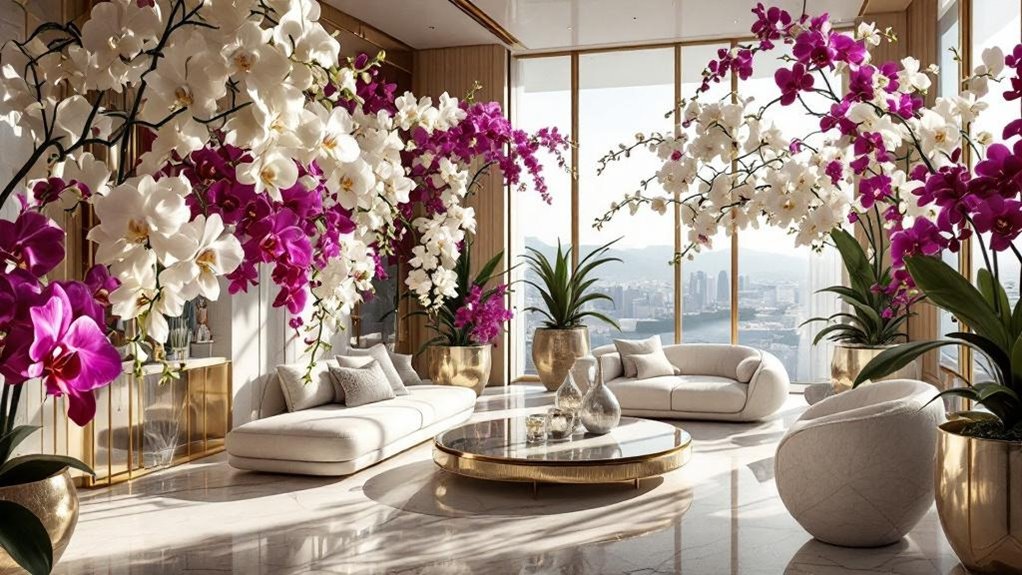 orchids as luxury accents