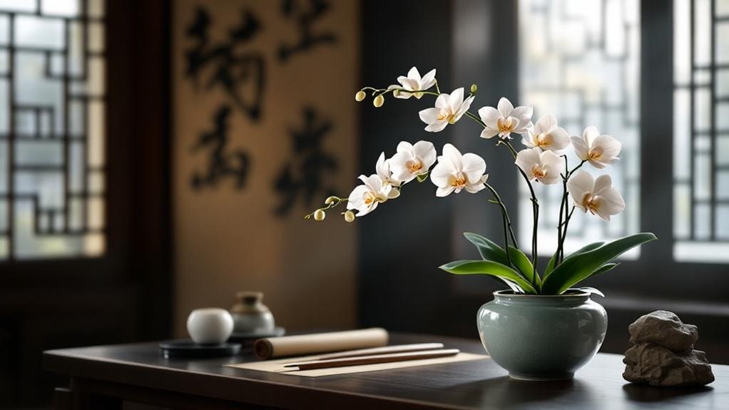 orchids symbolize scholarly virtues