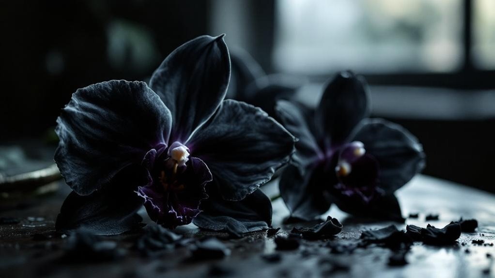 black orchids symbolize death