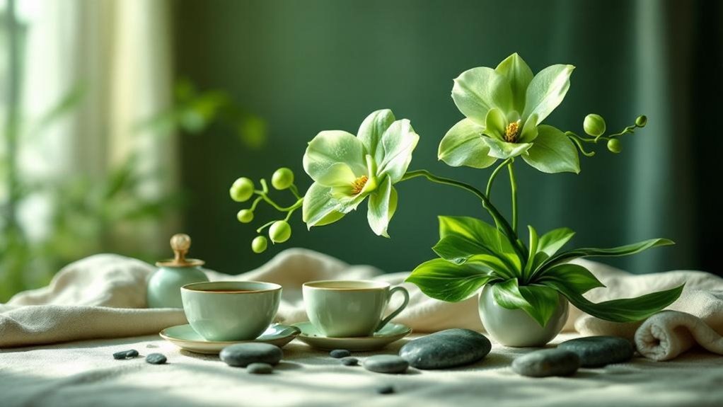 green orchid symbolizes healing
