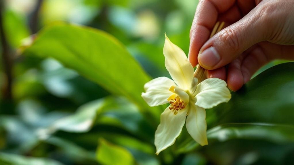 hand pollination ensures vanilla