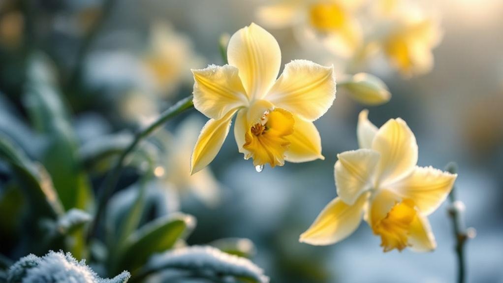 hopeful yellow green winter orchids