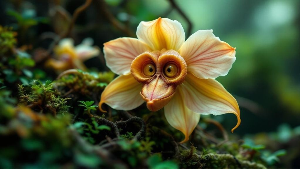 monkey face orchid in art