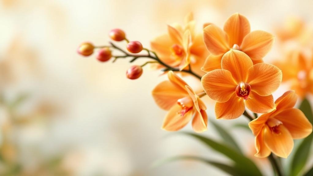orange orchids symbolize optimistic renewal