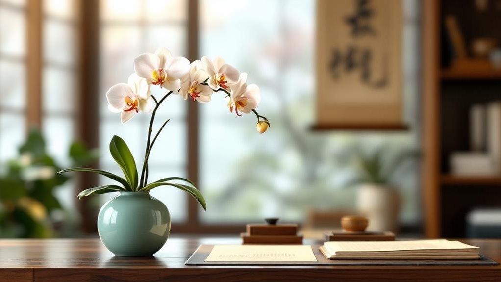 orchid symbolizes familial fidelity and virtue