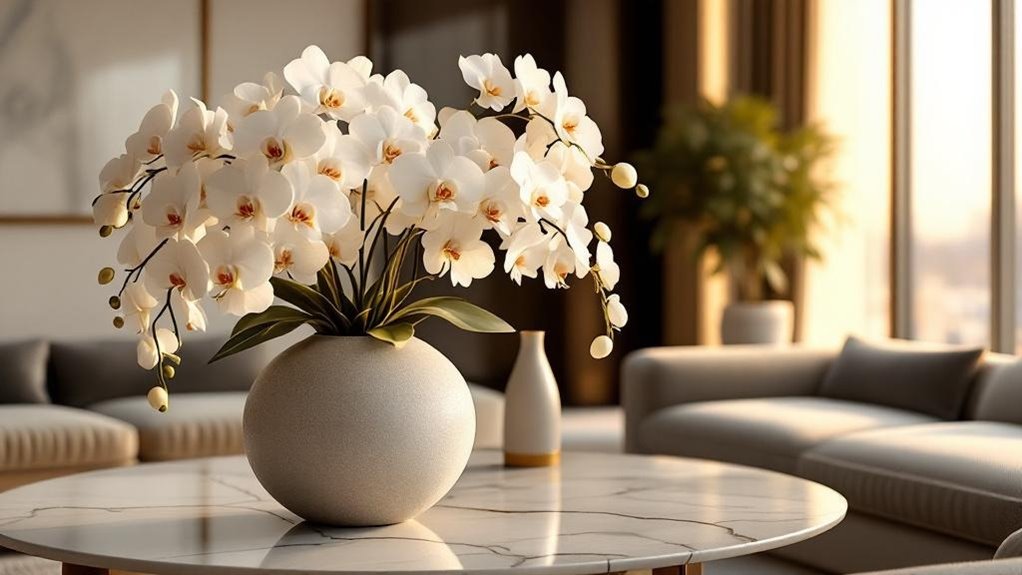 orchids enhance modern interiors