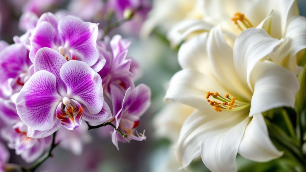 orchids refined lilies warm admiration