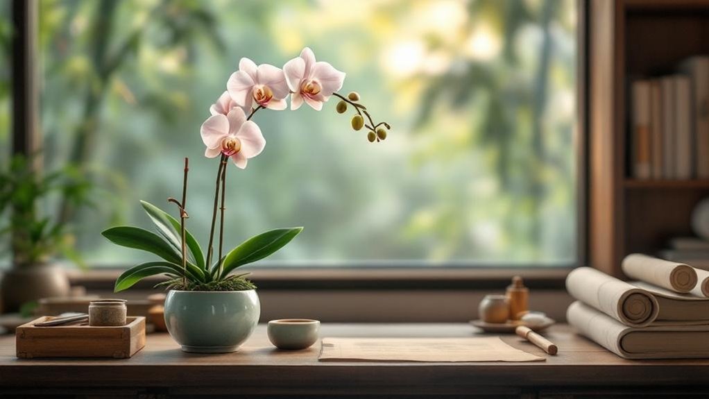 orchids symbolize cultivated moral integrity