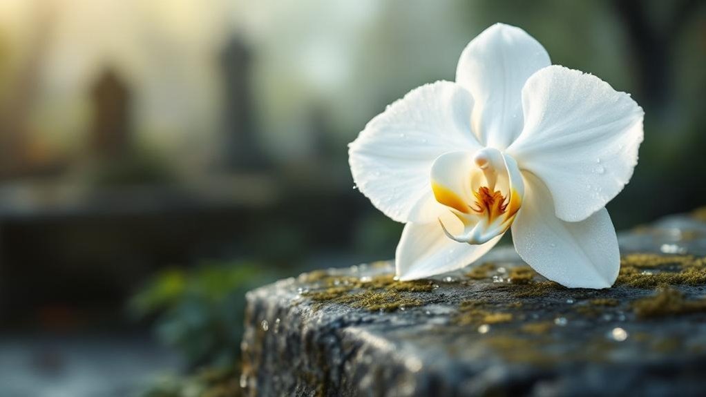 orchids symbolize enduring remembrance