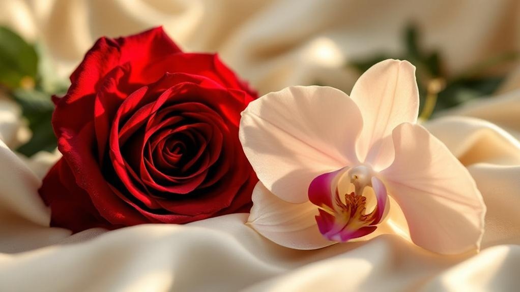 passionate roses enduring orchids
