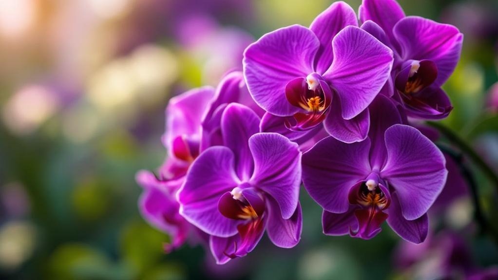 purple orchids signify regal luxury