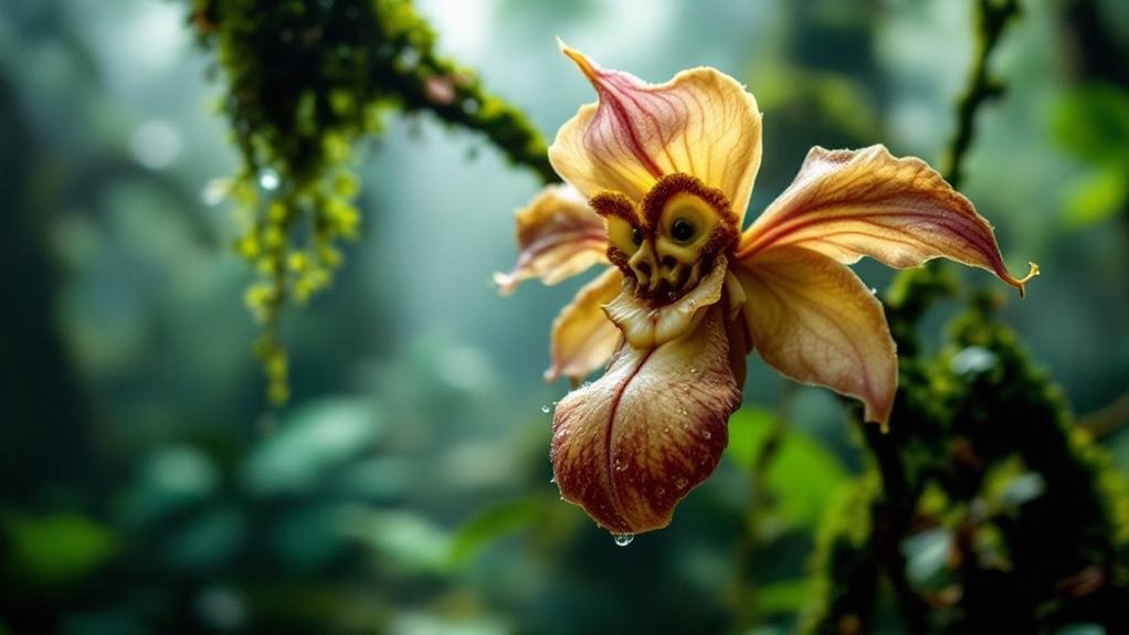 rare orchid resembling monkey face